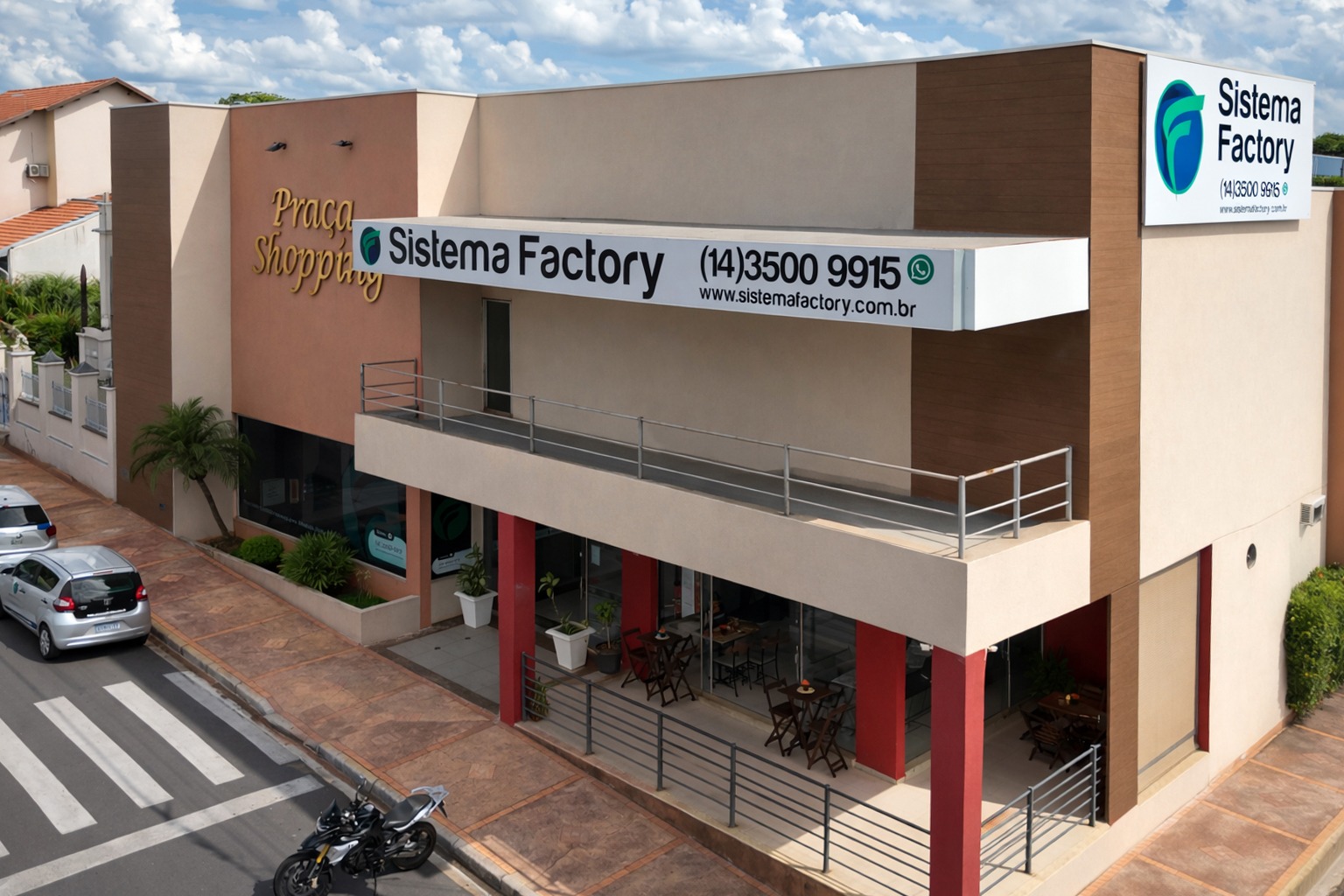 Prédio da Sistema Factory em Cafelândia/SP